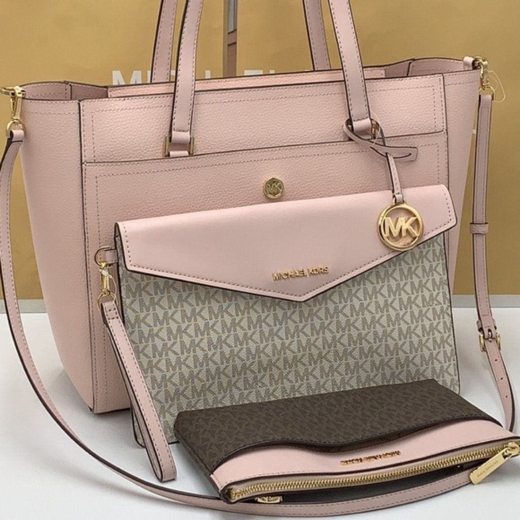 Michael Kors Maisie Large 3 In 1 Tote Powder Blush Multi